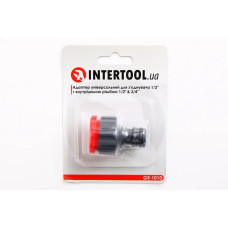 Адаптер для коннектора 1/2 з внутрішнім різьбленням 1/2, 3/4 Intertool