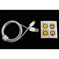 Кабель USB - microUSB 2.0A 1.0м Baseus Superior зиліконовий круглий білий
