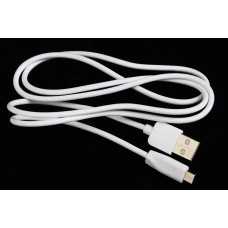 Кабель USB - microUSB 2.4A 1.0м Hoco X1 силіконовий круглий білий
