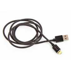 Кабель USB - microUSB 3.0A 1.0м Grand-X магніт з підсмом. круглий чорний