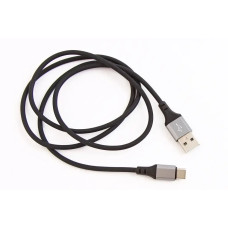Кабель USB - Type-C 3.0A 1.0м Hoco X86 силіконовий круглий чорний/себра.
