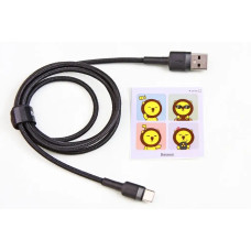 Кабель USB - Type-C 3.0А 1.0м Baseus Cafule нейлоновий круглий чорний/серий