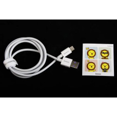 Кабель USB - Type-C 66 Вт 1.0м Baseus Superior зиліконовий круглий білий