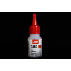 Клей циано-акрилатний для гуми та пластмаси APP C550 20г (висока вязкість)