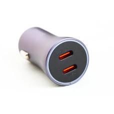 Зарядка в прикурювач 2Type-C QC 40Вт Baseus темно-серий