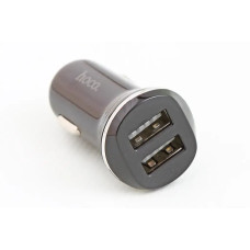 Зарядка в прикурювач 2USB 2.1A Hoco чорний