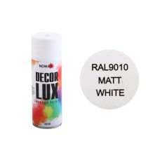 Фарба аерозольна Nowax Decor Lux 450мл 9010 білий мат