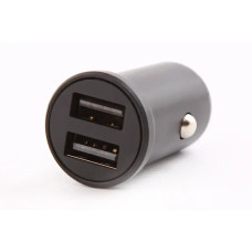 Зарядка в прикуривач 2USB 2.4A Usams чорний (міні)