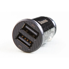 Зарядка в прикурювач 2USB 3.1A Baseus Grain чорний