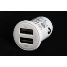 Зарядка в прикурювач 2USB 4.8A Baseus Grain Pro білий