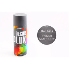 Колір аерозольний грунт акрил сірий Nowax Decor Lux 450мл
