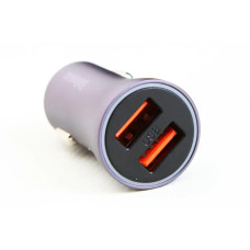 Зарядка в прикурювач 2USB QC 40Вт Baseus темно-серий