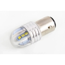 Лампа диодна 12В T25/2-конт. 6-SMD 3030 скло з радіатором Cyclone