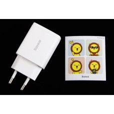Зарядне 220В 3USB 3.4А Baseus білий