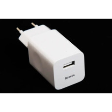 Зарядне устр-во QC 220В 24 Вт 1USB Baseus білий