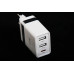 Заряднено QC 220В 30 Вт 2USB + Type-C Hoco + кабель TypeC/iPhone білий