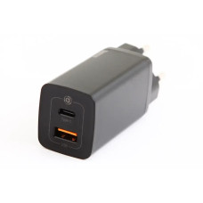 Зарядне устр-во QC 220В 65 Вт 1USB + Type-C Baseus GaN2 чорний