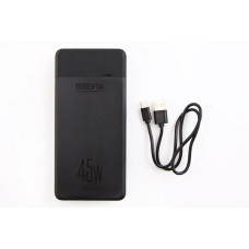 Напружене Brevia 2USB 1Type-C LED-дислей з ліхтарем. Чорний