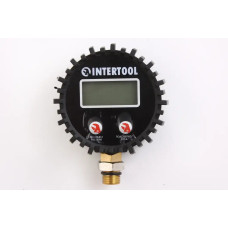 Манометр для пістолета підкачки цифровий Intertool 1/4 різьблення внизу