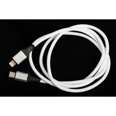 Кабель Type-C - iPhone 20 Вт 1.0м Hoco X86 силіконовий круглий білий/себрат.
