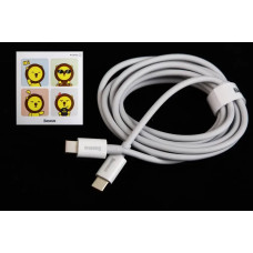 Type-C - Type-C 100 Вт 2.0м Baseus Superior сталевий круглий білий