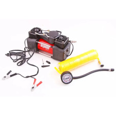Компресор 300Вт/150psi/90л Штурмовік на затисках 2-цил, шланг 5.0м, манометр на шлангі