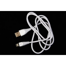 Кабель USB - iPhone 2.4A 1.0м Hoco X63 магніт силіконовий круглий білий