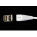 Кабель USB - iPhone 2.4A 1.0м Hoco X63 магніт силіконовий круглий білий