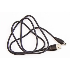 Кабель USB - iPhone 2.4A 1.0м Hoco X63 магніт силіконовий круглий чорний