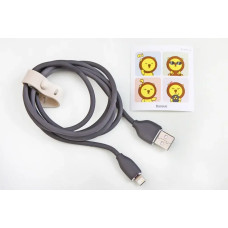 Кабель USB - iPhone 2.4A 1.2м Baseus Jelly Liquid Silica Gel силіконовий круглий чорний