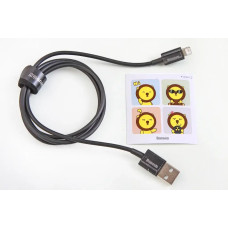 Кабель USB - iPhone 2.4А 1.0м Baseus Superrior зіліконовий круглий чорний