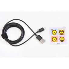 Кабель USB - iPhone 2.4A 2.0м Baseus Superrior силіконовий круглий чорний