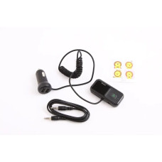 Додаток для радіохвилі у прикур. Bluetooth 5.0 Baseus S-16 2USB 2.1A+1.0A/microSD/AUX + вольтометр