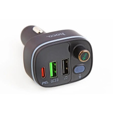 Додаток для радіохвилі в прикур. Bluetooth 5.0 Hoco E62 2USB QC 20Вт + Type-C + вольтметр