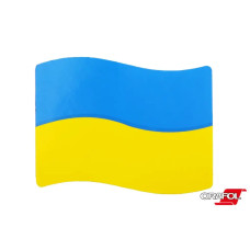 Наклейка Флаг України розвівається 4*5см