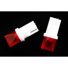 Лампа діодна 12В безцок. T10 COB-3D скло червона LED (2 шт).