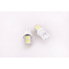 Лампа діодна 12В безцок. T10 4-SMD 5050 силікон LED (2 шт.)