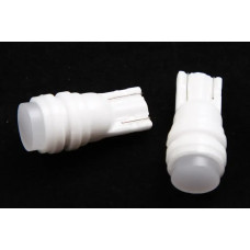 Лампа діодна 12В безцок. T10 синя 1-SMD 5050 скло порцеляни LED (2 шт.)
