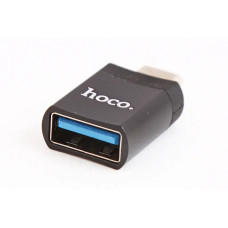Переходець USB - Type-C Hoco 3.0А чорний