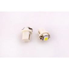Лампа диодна 12В B8.5d/T5 1-SMD 5050 LED (2 шт).