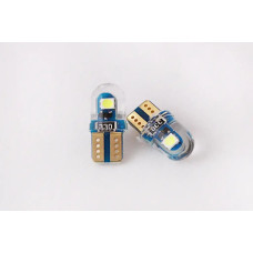 Лампа діодна 12В безцок. T10 2-SMD 3030 силікон LED (2 шт.)