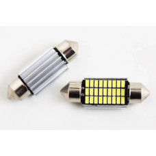Лампа диодна 12В салону 36м 27-SMD 4014 CAN з радіатором LED (2 шт).
