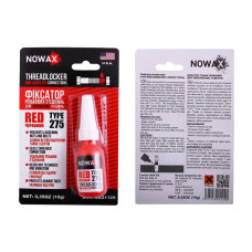 Фіксатор різьбарних з єднань Nowax 10г червоний