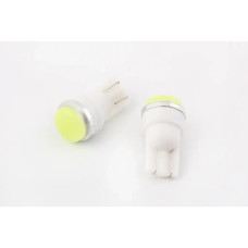 Лампа диодна 12В безцок. T10 COB скло з радіатором LED (2 шт.)