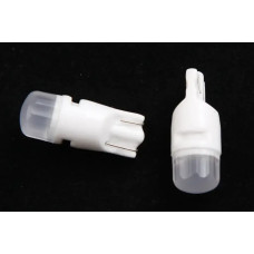 Лампа диодна 24В безцок. T10 2-SMD 2835 скло матова порцеляна LED (2 шт.)