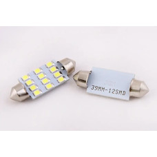 Лампа диодна 12В салону 39м 12-SMD 2835 LED (2 шт.)