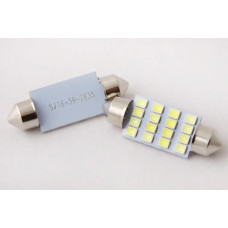 Лампа диодна 12В салону 39м 16-SMD 2835 LED (2 шт.)