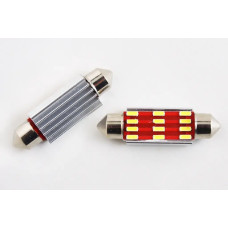 Лампа диодна 12В салону 41м 12-SMD 4014 CAN з радіатором LED (2 шт).