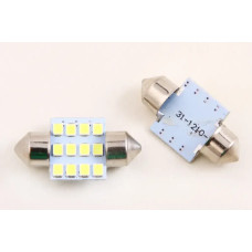 Лампа диодна 12В салону 31м 12-SMD 3528 LED (2 шт.)