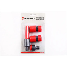 Насадка для поліва 1/2, 2 кінектора 1/2 для шланга 1/2, адапттер 1/2, 3/4 Intertool